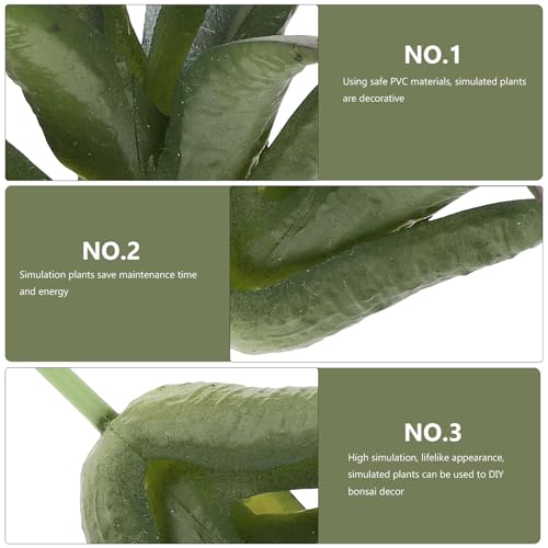 UTHCLO 人工多肉植物 フェイクプラント 屋内用 人工植物 インテリア装飾 DIY盆栽 センターピース 休日や結婚式 室内装飾用 6個セット [3]
