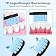 10 Stück Kompatibel mit 7MAGIC Sonic Elektrische Zahnbürste Schallzahnbürste Ersatz Zahnbürste Köpfe, für 7MAGIC Elektrischen Zahnbürsten, Mit Staubabdeckung (Schwarz, M)