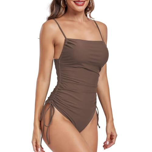 Zando One Piece Swimsuit Women Tummy Control Bathing Suits Cheeky High Cut One Piece Swimsuits Swimwear Tie Side3