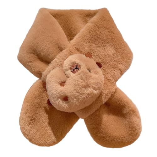 Bufanda capibara de invierno con diseño portátil de 75 x 10 cm para niños y niñas