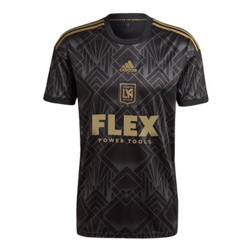 Amazon.com: adidas LAFC Men's Home Short Sleeve Jersey Black, Gold