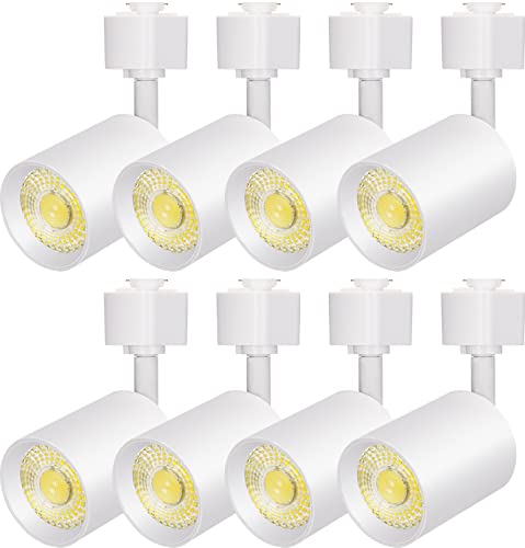 VANoopee 8 Pack J Type Track Lighting Heads 10W Dimmable LED Track Light Heads for Juno Track Light Replacement Fixtures Bright 3000K Warm White Ceiling Spotlight Flicker Free CRI90+ 24 800lm White