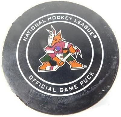 2019 Arizona Coyotes vs. Dallas Stars Game Used Puck 2-9-19 AA0038876 - NHL Unsigned Game Used Pucks