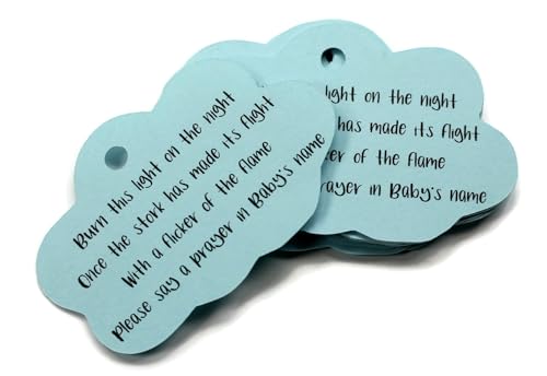 Cloud Shaped Baby Shower Favor Tags - 15pc (Blue)