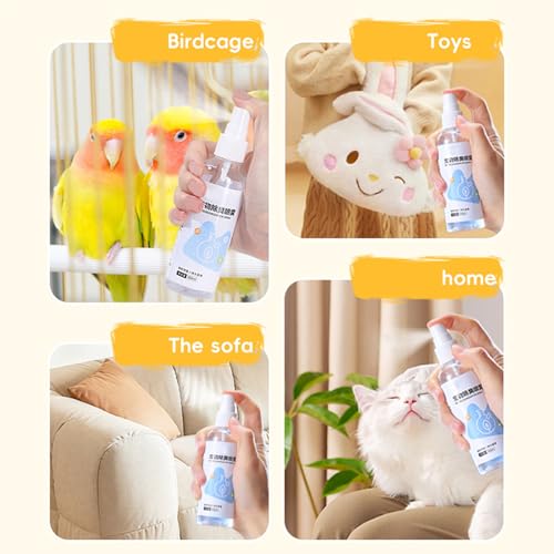 Spray Eliminador De Odores Para Pets - Spray 100ml Para Eliminar Odores Em Papagaios - Nebulizador S