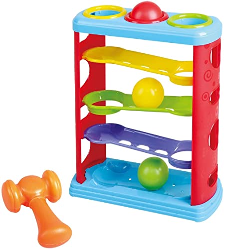 Prime Deals Safe and Non Toxic Hammer Knock Ball for Babies and Toddlers – Pound and See The Balls roll Down The ramps for Infants (Multicolour)