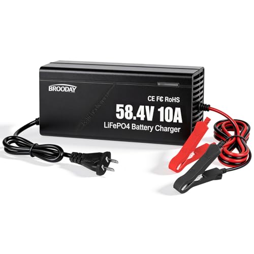48V 10A LiFePO4 Battery Charger, 58.4V Lithium Battery