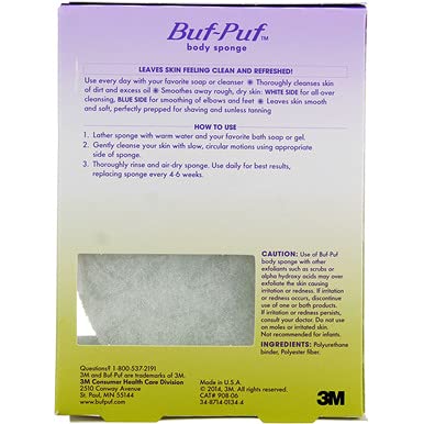 Buf, Puf Double, Sided Body Sponge (Quantity Of 5) #TOP7