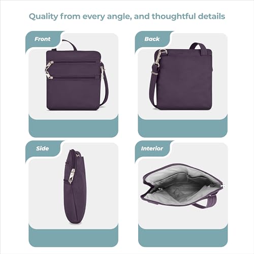 Travelon Anti-Theft Classic Slim Double Zip Crossbody