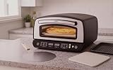 Forno Pizza Elettrico 450°C Super Potente – Con Pala, Teglia e Pietra Refrattaria – Pannello Touch LED e Modalità di Cottura Multiple per Pizza Perfetta in Pochi Minuti