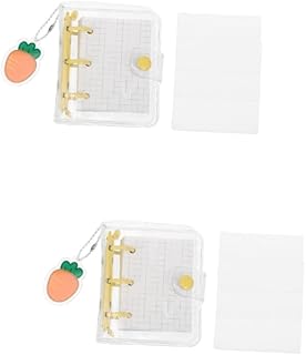 BESTOYARD 2 Conjuntos De Mini Caderno De Bolso Mini Caderno De Bolso Fichário De Folhas Soltas Fichário De Viagem Fichário Macio Fichário Estético Mini Fichário De Folhas Soltas Fichário De