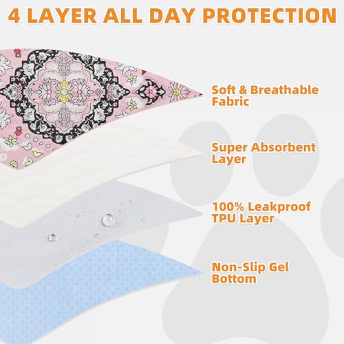 Image of KOOLTAIL Washable Pee Pads for Dogs, 2 Pack Super Absorbent Reusable Puppy Training Pads Waterproof, Nonslip and Leak-Proof Dog Pee Pads, Large Pet Mats Whelping Pads for Floor, Crate, Couch, 36 inchx41 inch