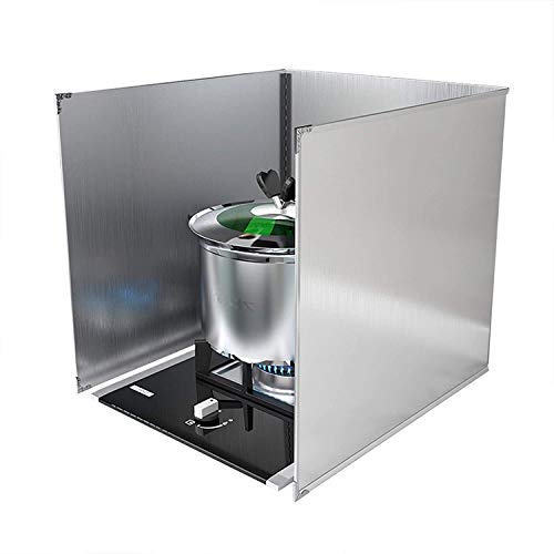 AWAING Plaque Anti Projection Cuisine Protège-éclaboussures Pliable Le Pare-éclaboussures de poêle Garde Votre Cuisine Propre et Pliable Credence INOX Cover