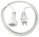 Brennenstuhl Cable alargador de corriente de 3 m (alargador eléctrico para interiores) blanco