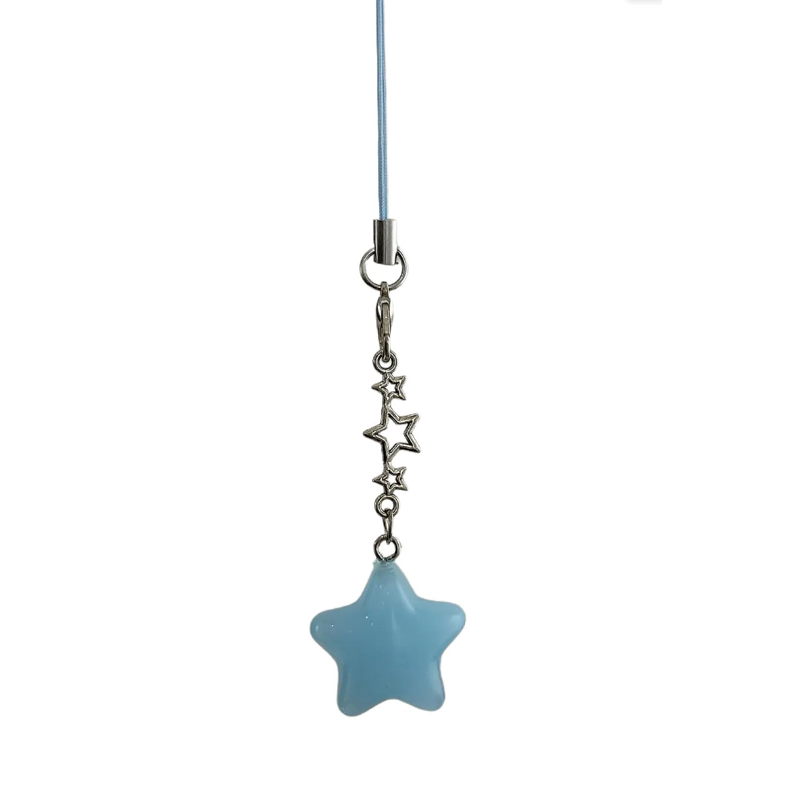 Yjcnelcr Keyrings Key Chains for Ladies Star Keychain Pendant Keyring for Girls Backpack Charm Headphone Case Accessory Keychain Gifts for Women Girls
