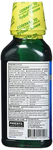 Amazon Basic Care Nighttime Severe Cold & Flu Liquid, Original, 12 Fl Oz #TOP1