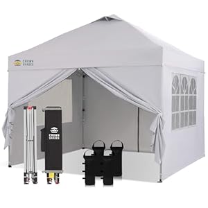 Crown Shades Pavillon 3x3 Wasserdicht Grau