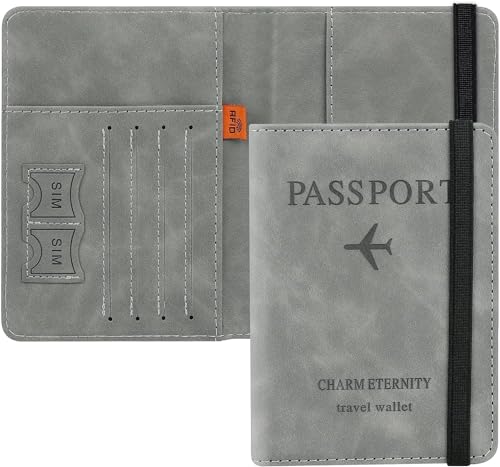 Image of CETLO Premium Passport Holder & Travel Wallet - RFID Blocking PU Leather Passport Cover & Document Organizer for Men & Women