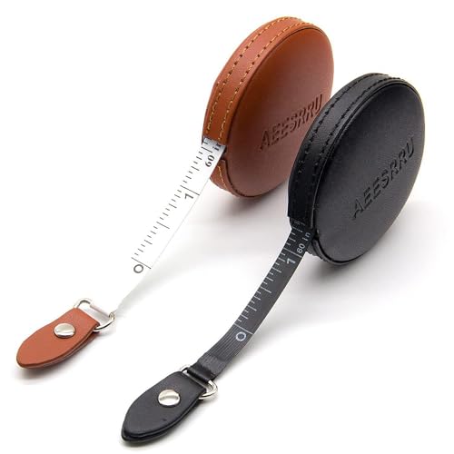 Cinta Métrica Para Cuerpo, Paquete De 2 Unidades, Cinta Pequeña De Medida Para El Cuerpo, Regla De Medición De Cuerpo, Cinta Métrica De Piel De Doble Cara Retráctil Automática, Cinta Suave De 60