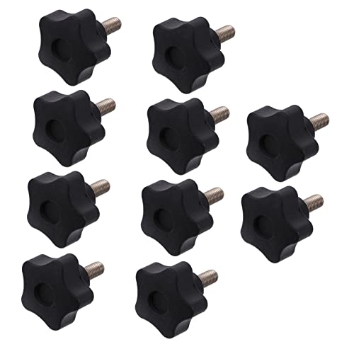 Alipis Plum Blossom Rubber Head Nut Male Thread Knobs Screw Nuts for Machinery Latche