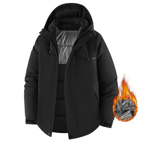 Chaqueta impermeable contra el viento y frío abrigo de forro polar pesado cómodo en XXXXXL 3