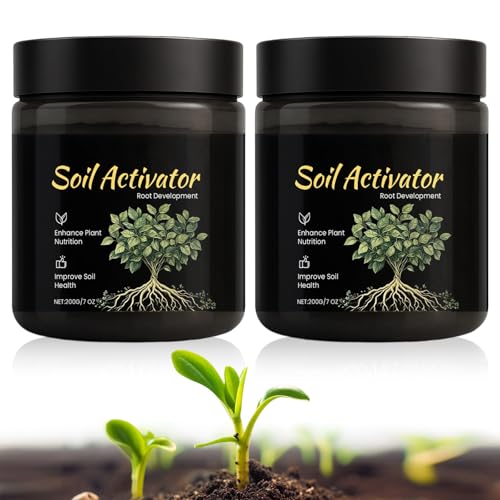2 Pack 200g Soil Activators Organic Soil Activators and Plant Fertilizers Premium Soil Activated Treasure Water-Soluble Formula Promoting Growth for Vegetables & All Plants