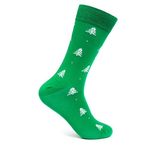 Image of Mint & Oak Printed Christmas Socks For Men, Cotton Crew Colorful Secret Santa Gift Box for Men, Xmas Calf Length Boys Socks With Fun Prints - Gift Box
