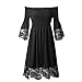Spec4Y Vestido informal para mujer, de manga corta, de encaje, elegante, sin...