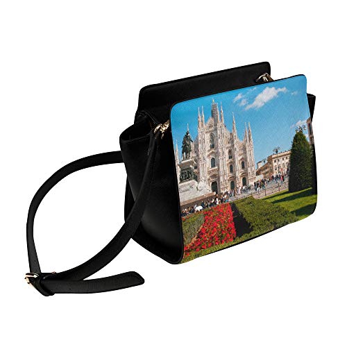 Crossbody Travel Bags For Men Unusual Beautiful Milan Cathedral Satchel Bag Crossbody Bags Travel Bags Duffel Shoulder Bags Luggage For Lady Girl Women Small Travel Bags