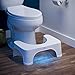 Squatty Potty Moonlight Toilet Stool with Motion & Light Activated Night Light, White 7 Inch