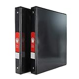 Emraw Super Great 1 1/2' 3-Ring View Binder with 2-Pockets - Available in Black - Great for School,...