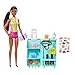 Barbie Dolls & Accessories, Marine Biologist Doll (Brunette) & Mobile Lab Playset with 10+ Pieces, Case Opens for Storage & Travel