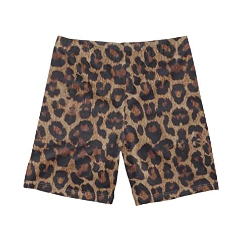 Showudesigns Leopard Quick Dry Swim Trunks Cover