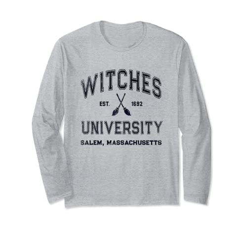 Divertente streghe università Salem Massachusetts strega Wiccan Maglia a Manica