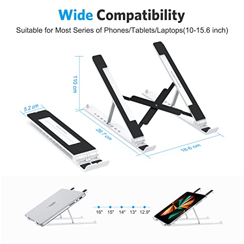 image for OMOTON Portable Laptop Stand, Laptop Stand for Desk Ergonomic 7-Levels