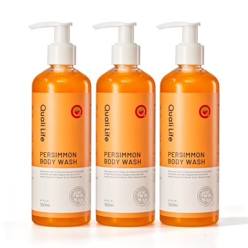 Image of Persimmon Body Wash for Old People Smell - 10.1 Ounce (Pack of 3) | Natural Deodorant Bar Soap for Strong Odor & Nonenal, Deep Cleansing Body Deodorizing for Eliminating Odor, Kids Safe