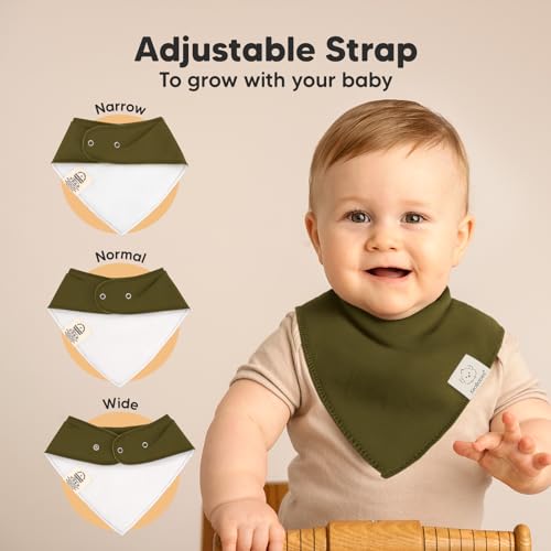 Image of 8pk Organic Baby Bandana Bibs for Drooling and Teething (Coastline)