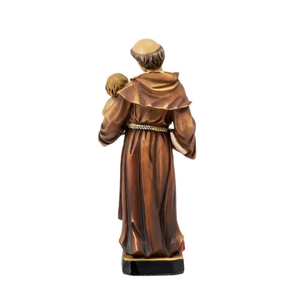 San Antonio Figura 14 cm. Patrón de Lisboa Detalle niño Brazos Resina decoración