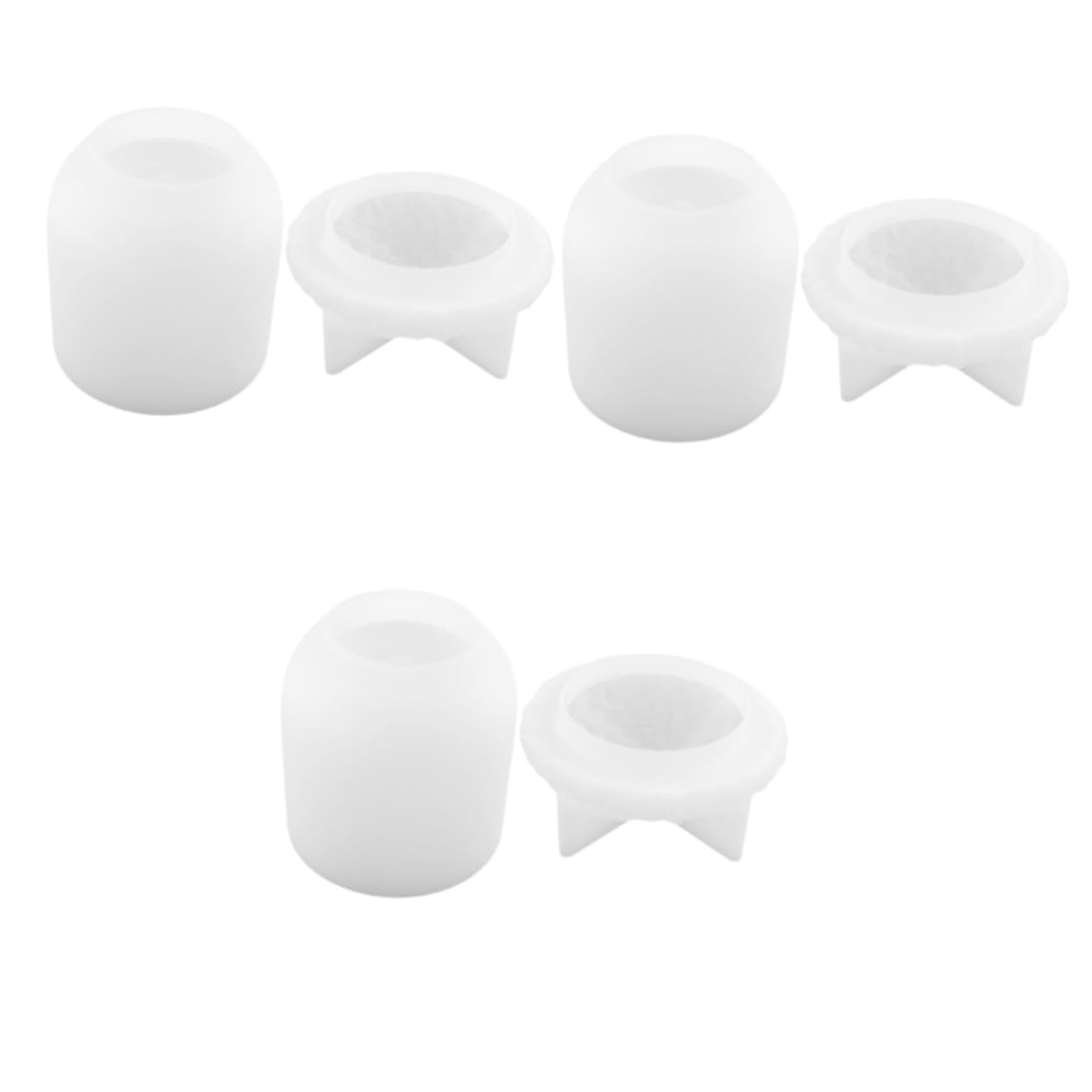 Lurrose 3 Pièces Accessoire Bricolage Decoration Stockage Pots décor Moule Bougie Moule à panettone Moule en Silicone pour bonbonnière moules de fête en Silicone Gel de silice