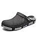 Produktbild HILOTU Herren Clogs Mules Rutschfeste Wasser Schuhe Atmungsaktive Sandalen Hausschuhe Outdoor Strand Dusche Sandalen (Color : Grau, Größe : 44 EU)