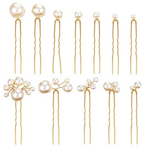 12Pcs Hair Pearls, Ymapinc Bridal Wedding Hair Pins Pearl for