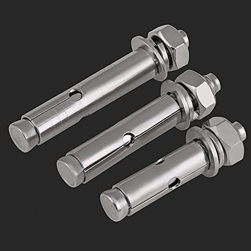 Pernos de expansión, tornillos para concreto, pernos de anclaje de pared, Perno de tornillo de expansión de acero inoxidable 316 Alambre de brochado extralargo extendido M6 M8 (5 piezas) (Longitud: