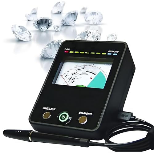 HuanEssentric Probador Profesional Moissanita,Selector Diamantes Preciso para Joyas Y Piedras Preciosas,Garantiza Autenticidad con Lectura Precisión