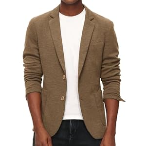 PJ PAUL JONES Men’s Casual Knit Blazer Suit Jackets Two Button Lightweight Unlined Sport Coat