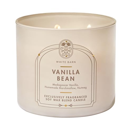 Bath & Body Works Vanilla Bean 3-Wick Candle - Scented Candle for At-Home Use - Long-Lasting, Room-Filling Fragrance - High Fragrance Oil Concentration - Soy Wax Blend