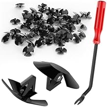 Sixzoo 50 PCS Hood Insulation Retainer Clips, with 1 PCS Fastener Remover, Nylon Clip Hood Liner Push Pin, Fit for Jeep Grand Cherokee Chrysler Dodge Ram, Replace OEM 4878883AA