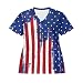 AQYAPTOIY American Flag Medical Scrubs for Women USA 250th Anniversary Scrub Top Womens Patriotic Scrub Tops with Pockets Stretch Short Sleeve Nursing Uniform