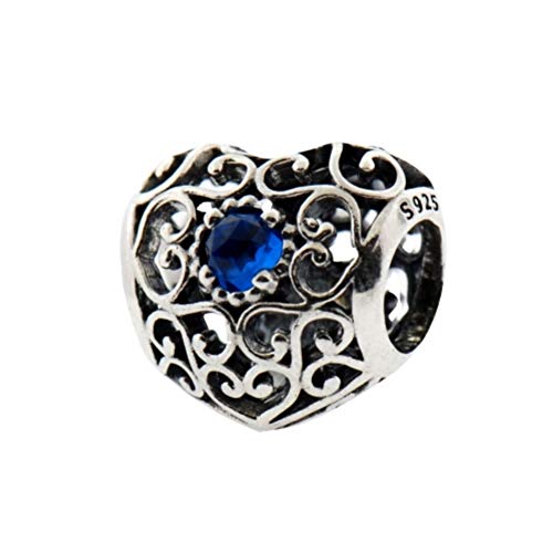 Pandora Jewelry December Signature Heart Crystals Charm in Sterling Silver