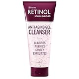 Retinol Anti-Aging Gel Cleanser – Gently Cleans Impurities From Pores & Exfoliates for Soft, Smooth Skin – Antioxidant-Rich Micro-Beads w/ Vitamin A & E Maximize Renewing Benefits Of Retinol