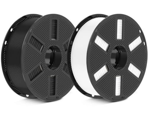 JAYO PETG 3D Printing Filament 1.75mm, 2.2KG (4.85lbs) Black+White
